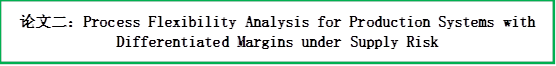 论文二:Process Flexibility Analysis for Production Systems with Differentiated Margins under Supply Risk
